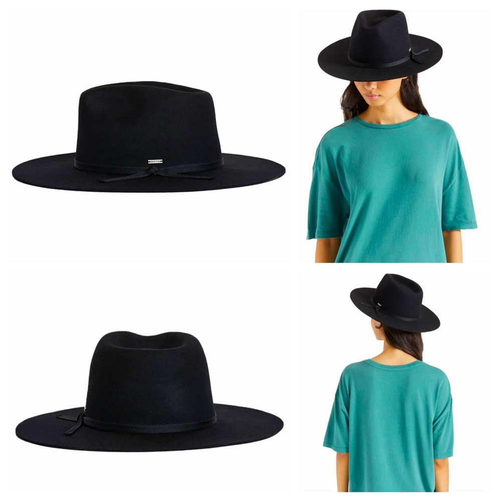 Brixton Black Wide-Brim Hat